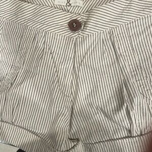 Mike & Chris Pinstripe Blouse with Button Accent